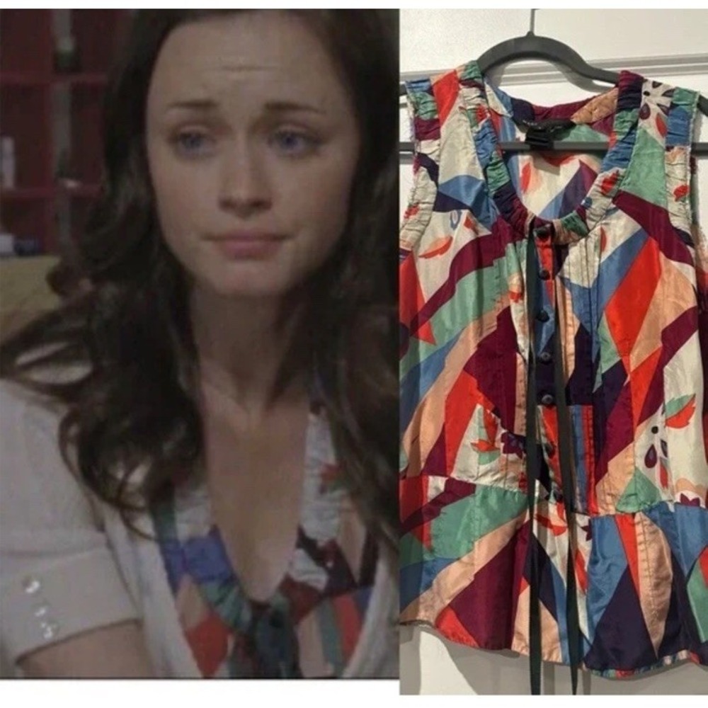Marc Jacobs Rare Vintage Early 2000s Silk Blouse ASO‎ Rory In Gilmore Girls 2 S